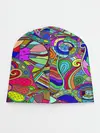 Детская шапка / Дудлы узор разноцветный хиппи