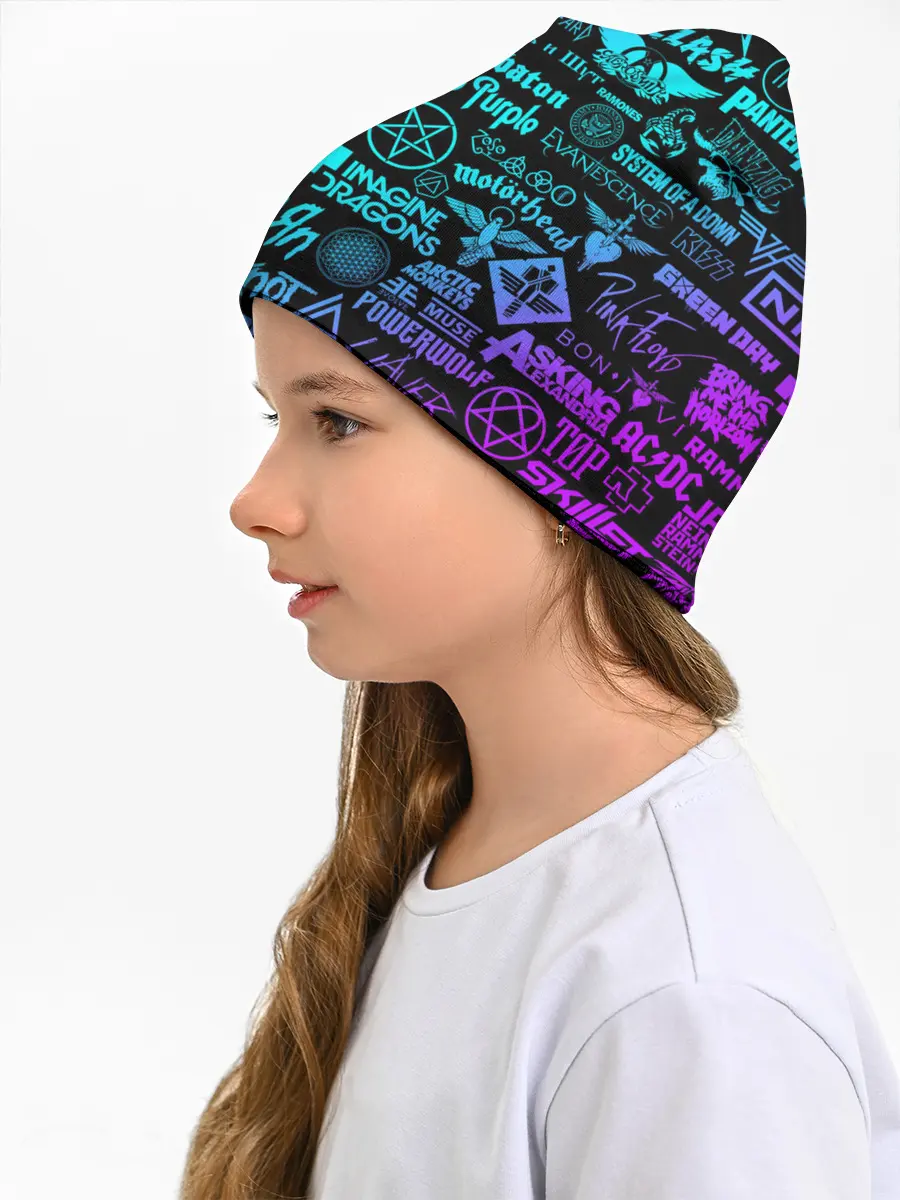 Детская шапка / ЛОГОТИПЫ РОК ГРУПП НЕОН