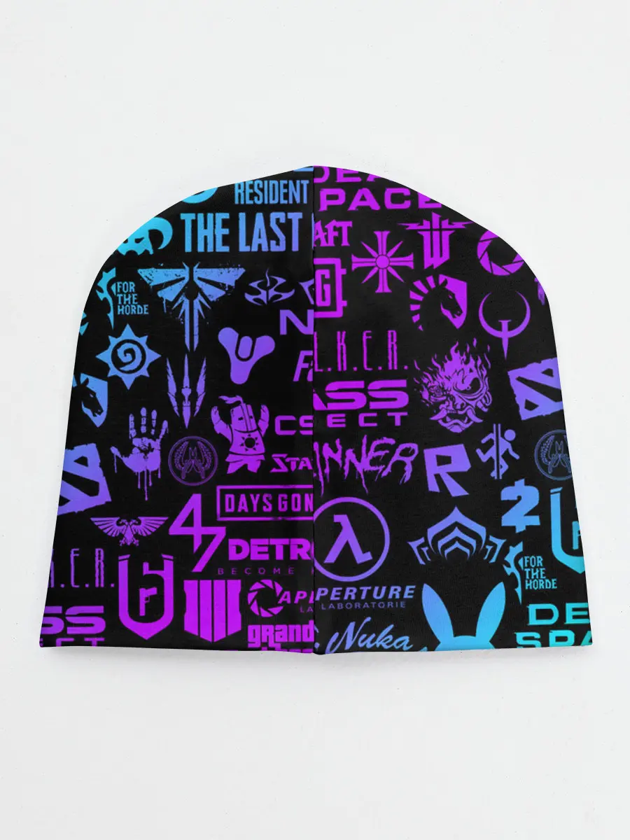 Детская шапка / ЛОГОТИПЫ ИГР НЕОН / NEON GAMES LOGO