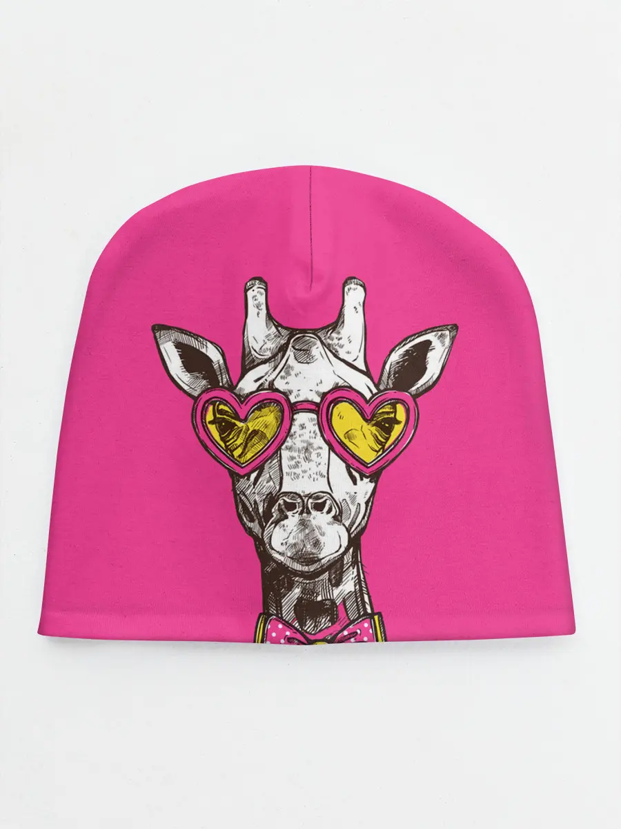 Детская шапка / жираф в очках