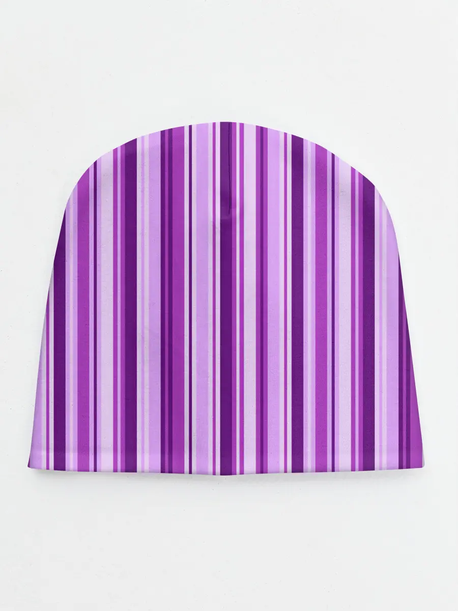 Детская шапка / Фиолетово-чёрные полосы