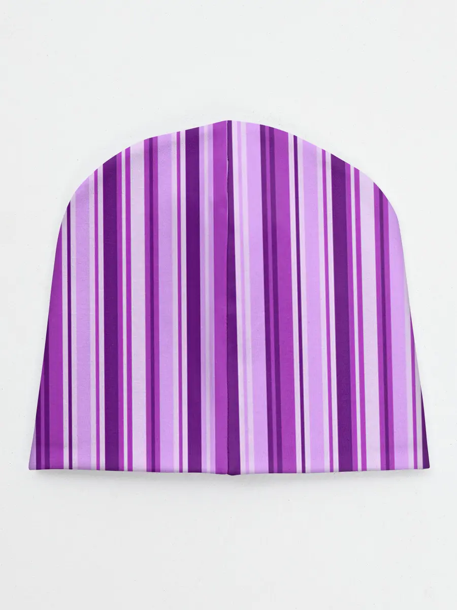 Детская шапка / Фиолетово-чёрные полосы