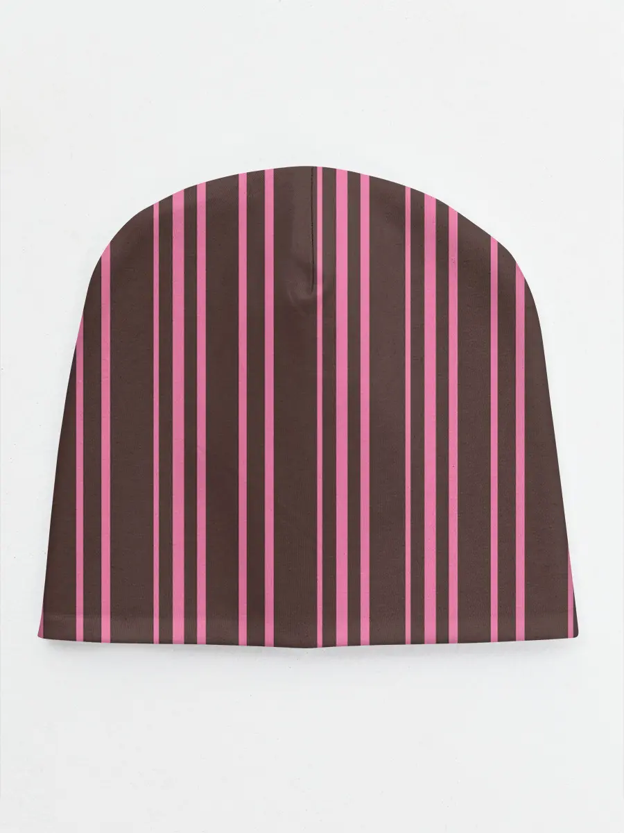Детская шапка / Чёрно-розовые линии
