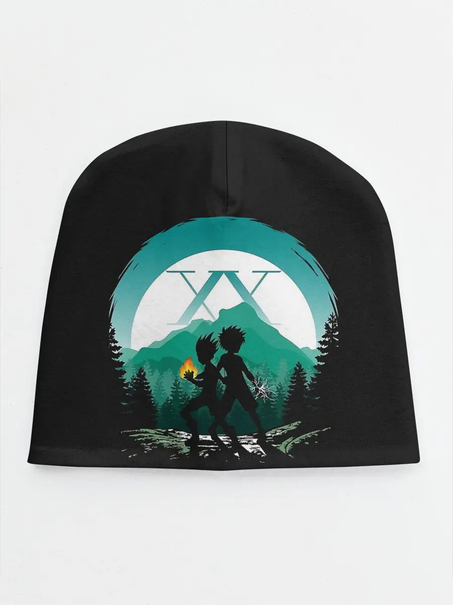 Детская шапка / HH в круге бирюзовом