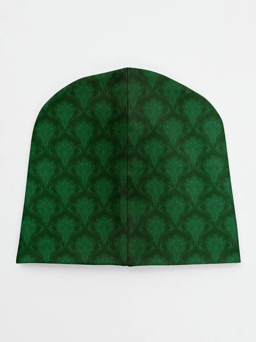 Детская шапка / Готические зелёные цветы