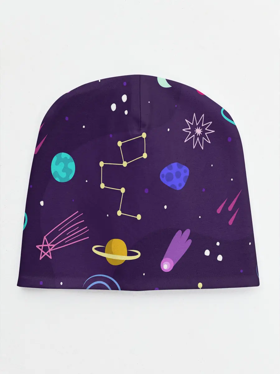 Детская шапка / Космический пейзаж