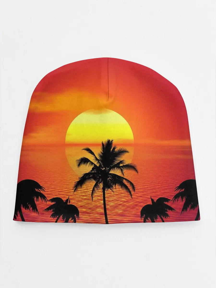 Детская шапка / Пальмы на фоне моря