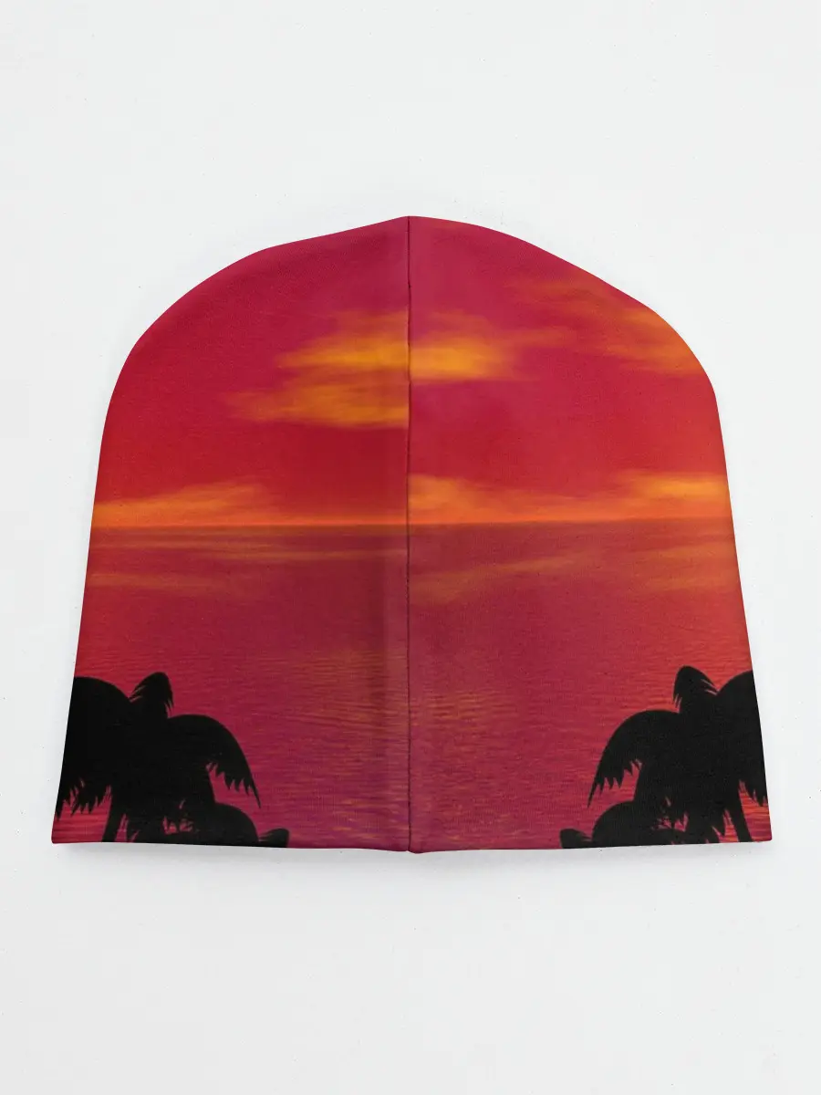 Детская шапка / Пальмы на фоне моря