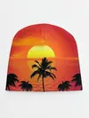 Детская шапка / Пальмы на фоне моря