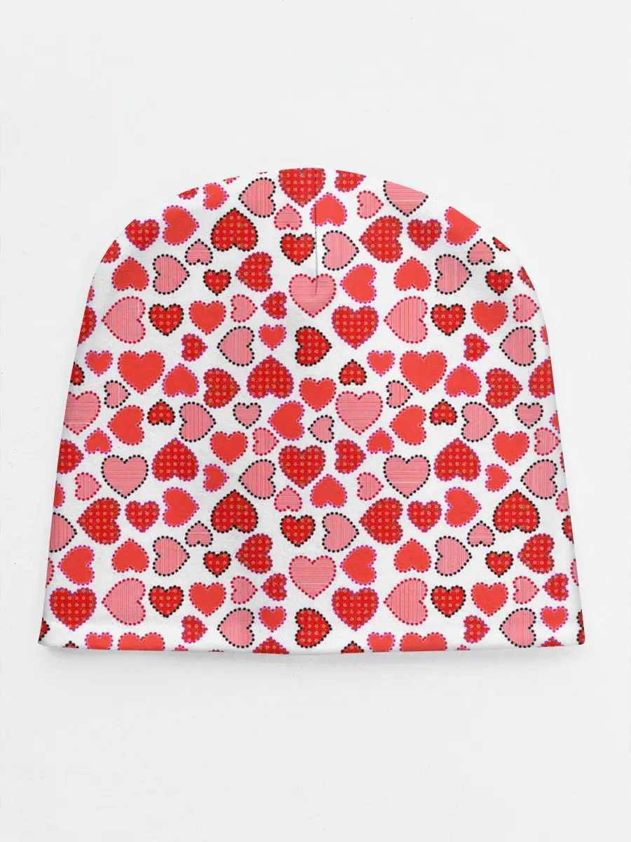 Детская шапка / Сердечки паттерн