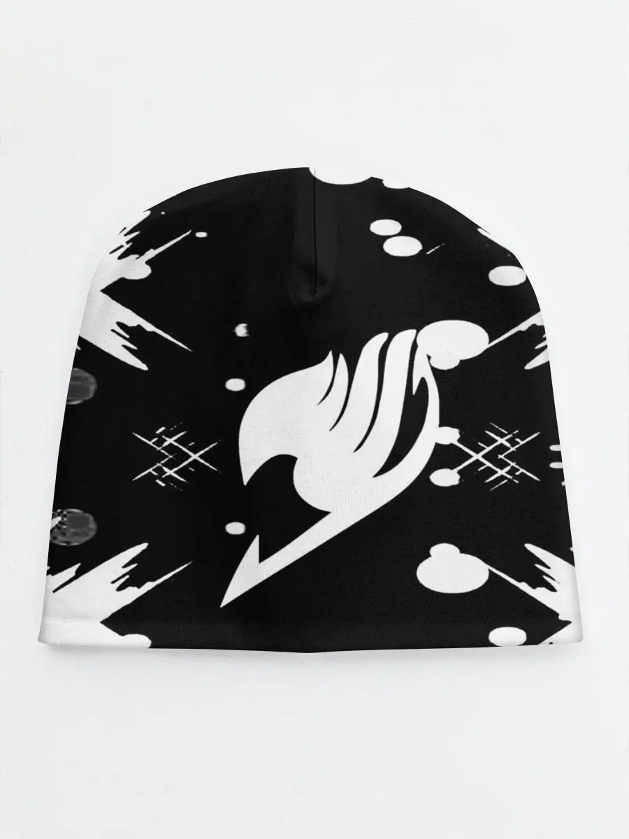 Детская шапка / Хвост Феи геометрия в чб