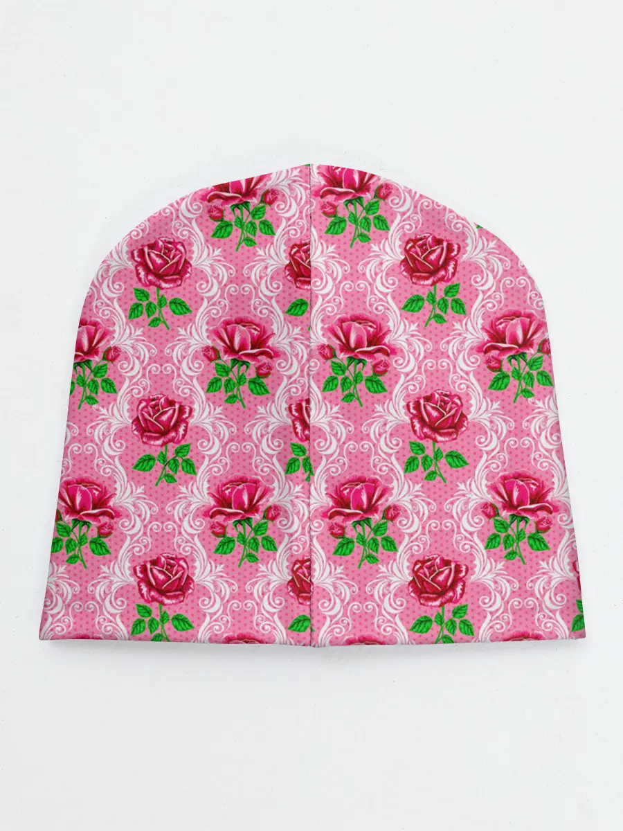 Детская шапка / Декор из нежных роз