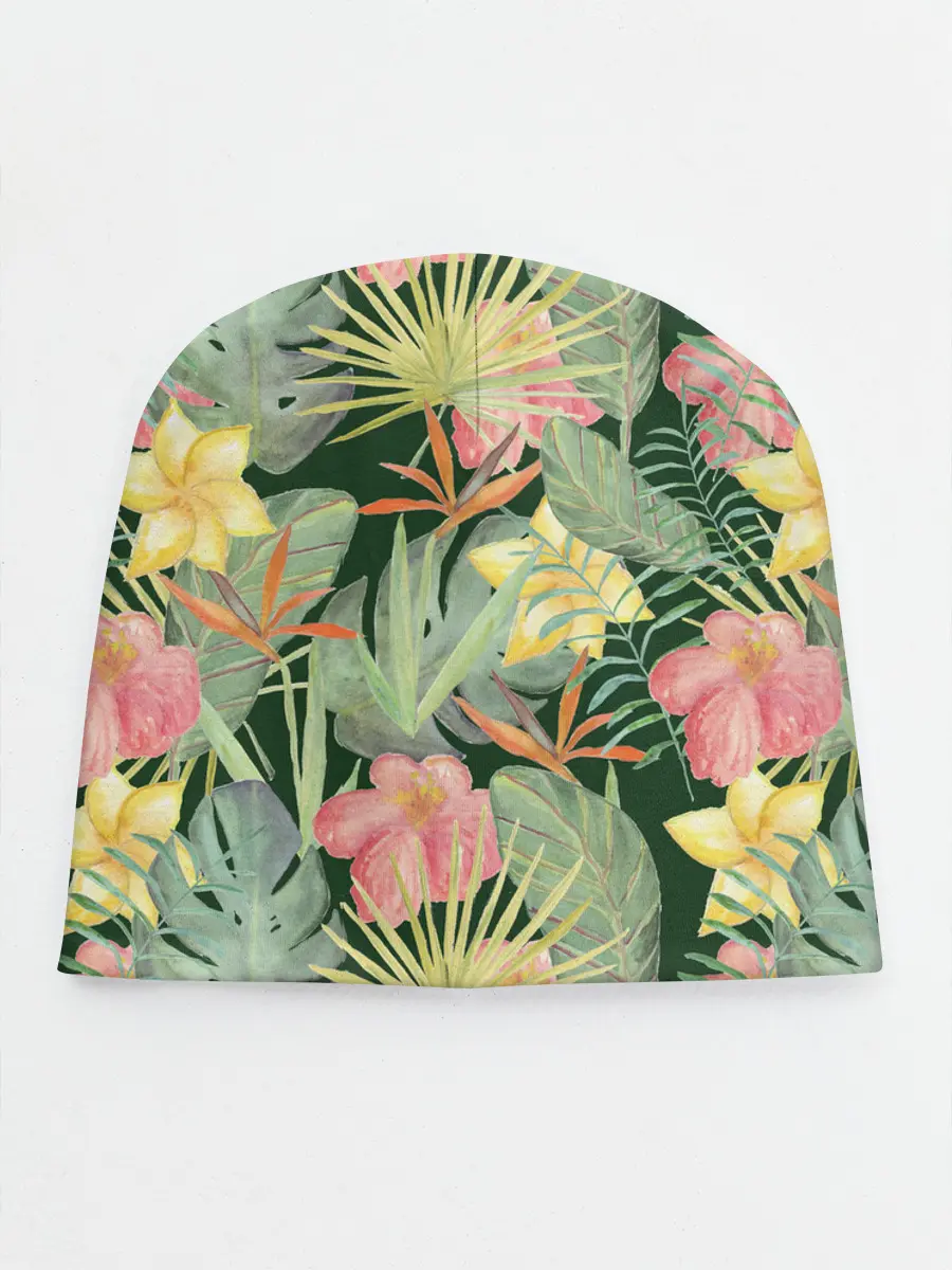 Детская шапка / Тропические растения и цветы