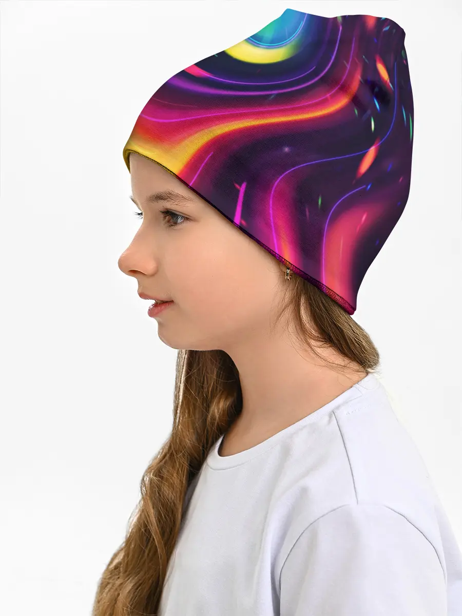 Детская шапка / Неоновые пятна