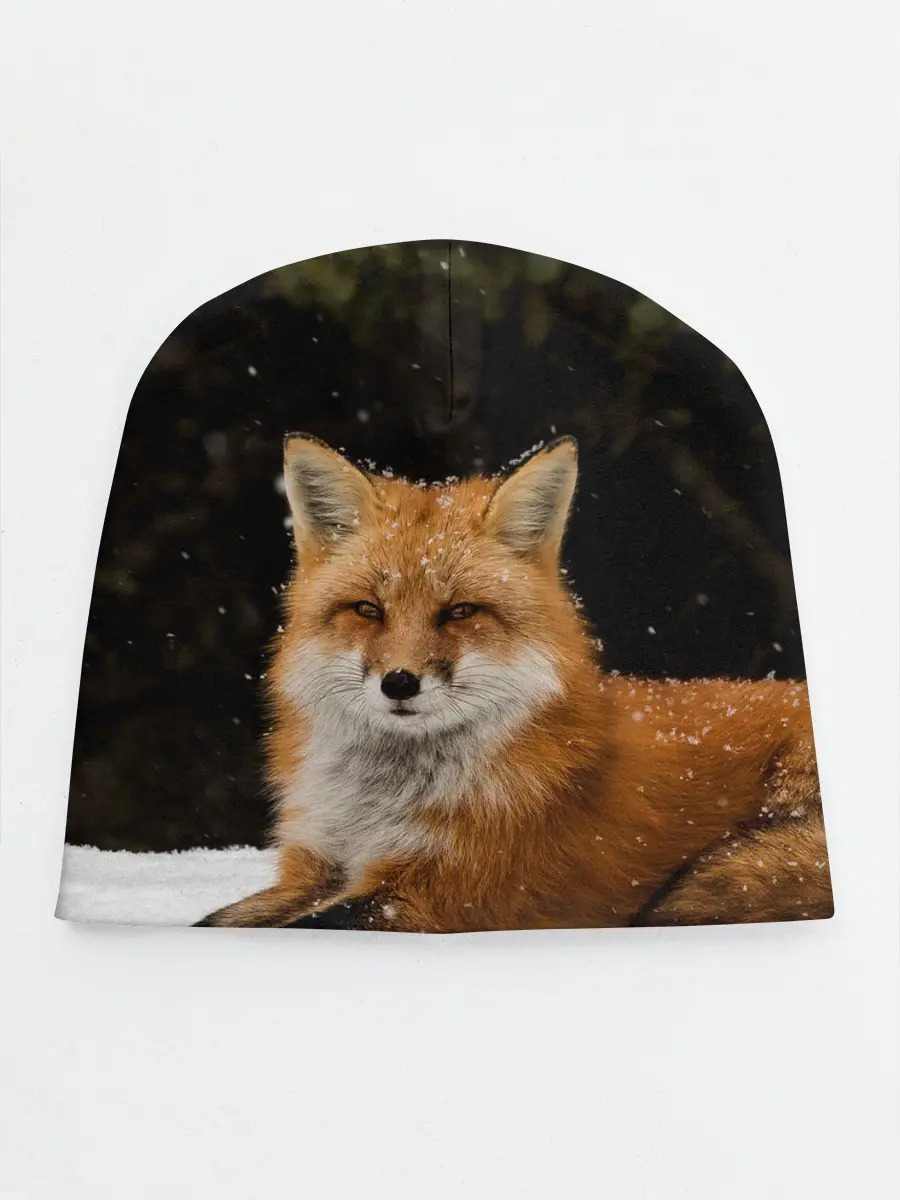 Детская шапка / Лиса и снег