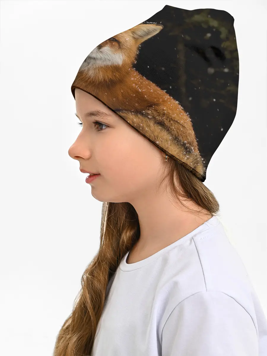 Детская шапка / Лиса и снег