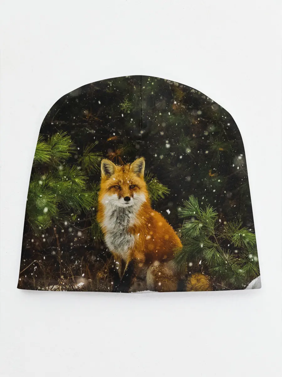 Детская шапка / Лиса и снег