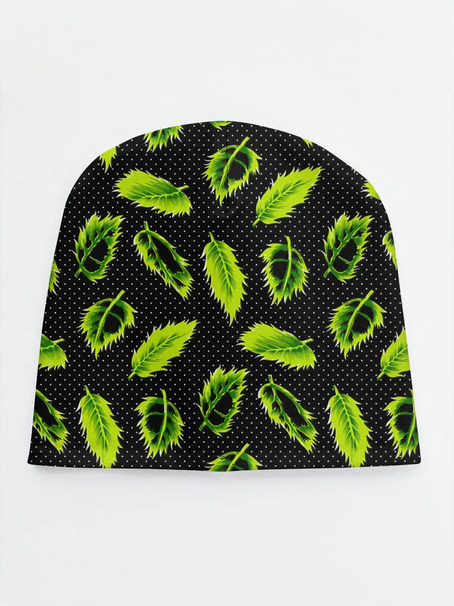 Детская шапка / Зеленые листья
