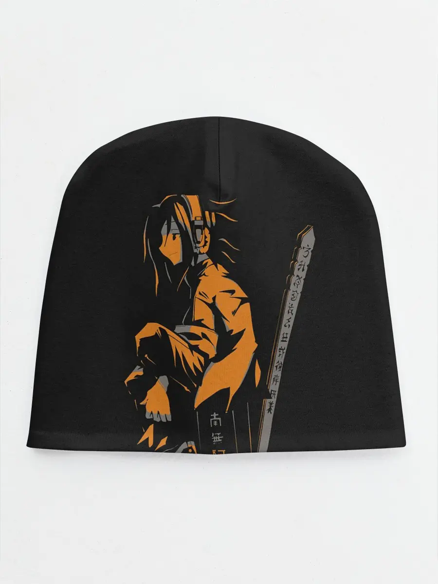 Детская шапка / Оранжевая тень Йо Асакуры на черном фоне