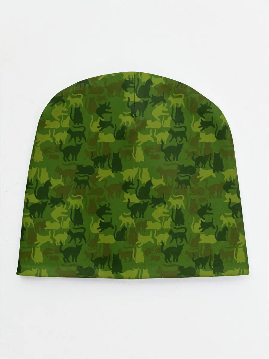 Детская шапка / Камуфляж | Котики