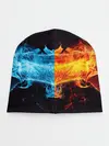 Детская шапка / Абстракция,Инь-Ян,Огонь,Вода