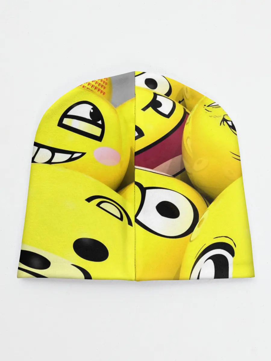 Детская шапка / ЖЕЛТЫЕ СМАЙЛИКИ