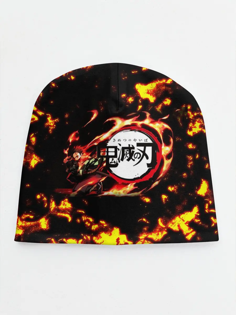 Детская шапка / Kimetsu no Yaiba желтое пламя