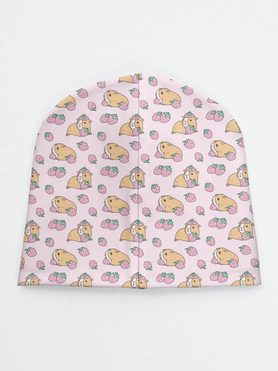 Детская шапка / Морские свинки с клубникой