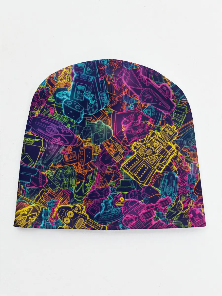 Детская шапка / Neon Robots