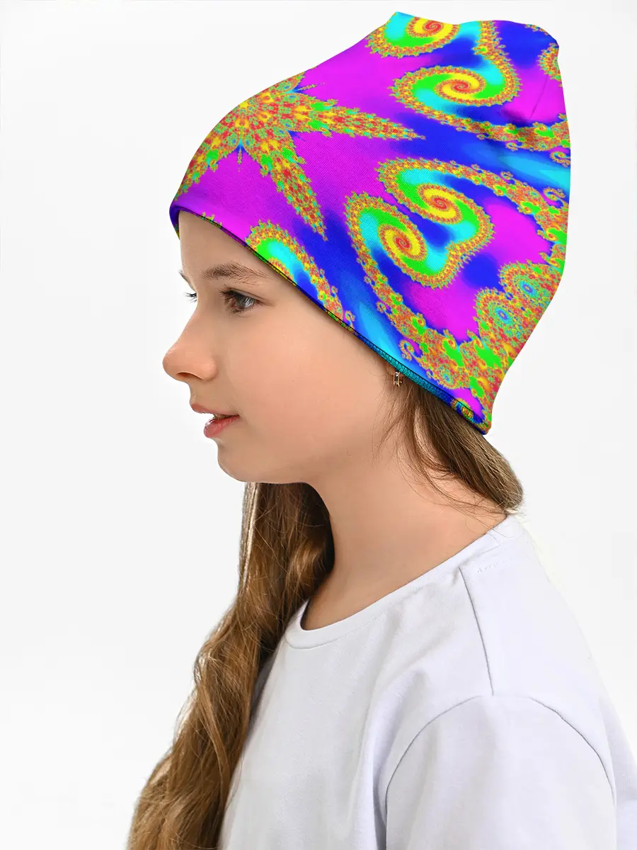 Детская шапка / Неоновый фрактал