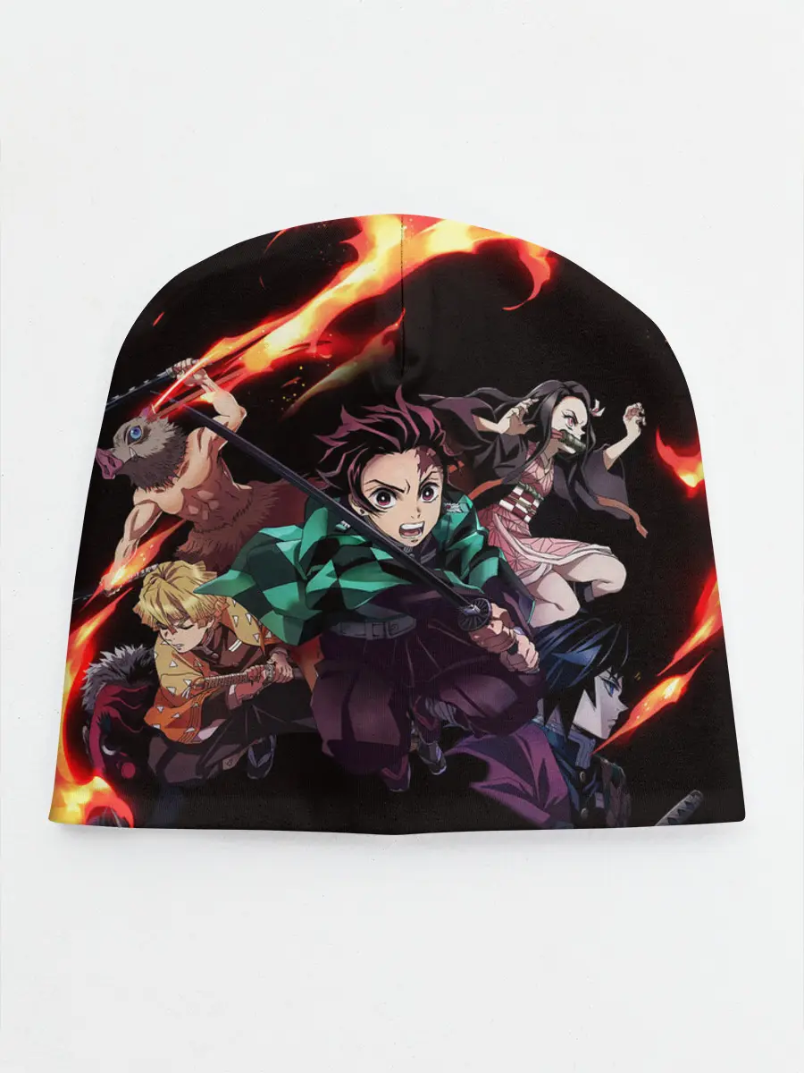 Детская шапка / Kimetsu no Yaiba пламенный узор