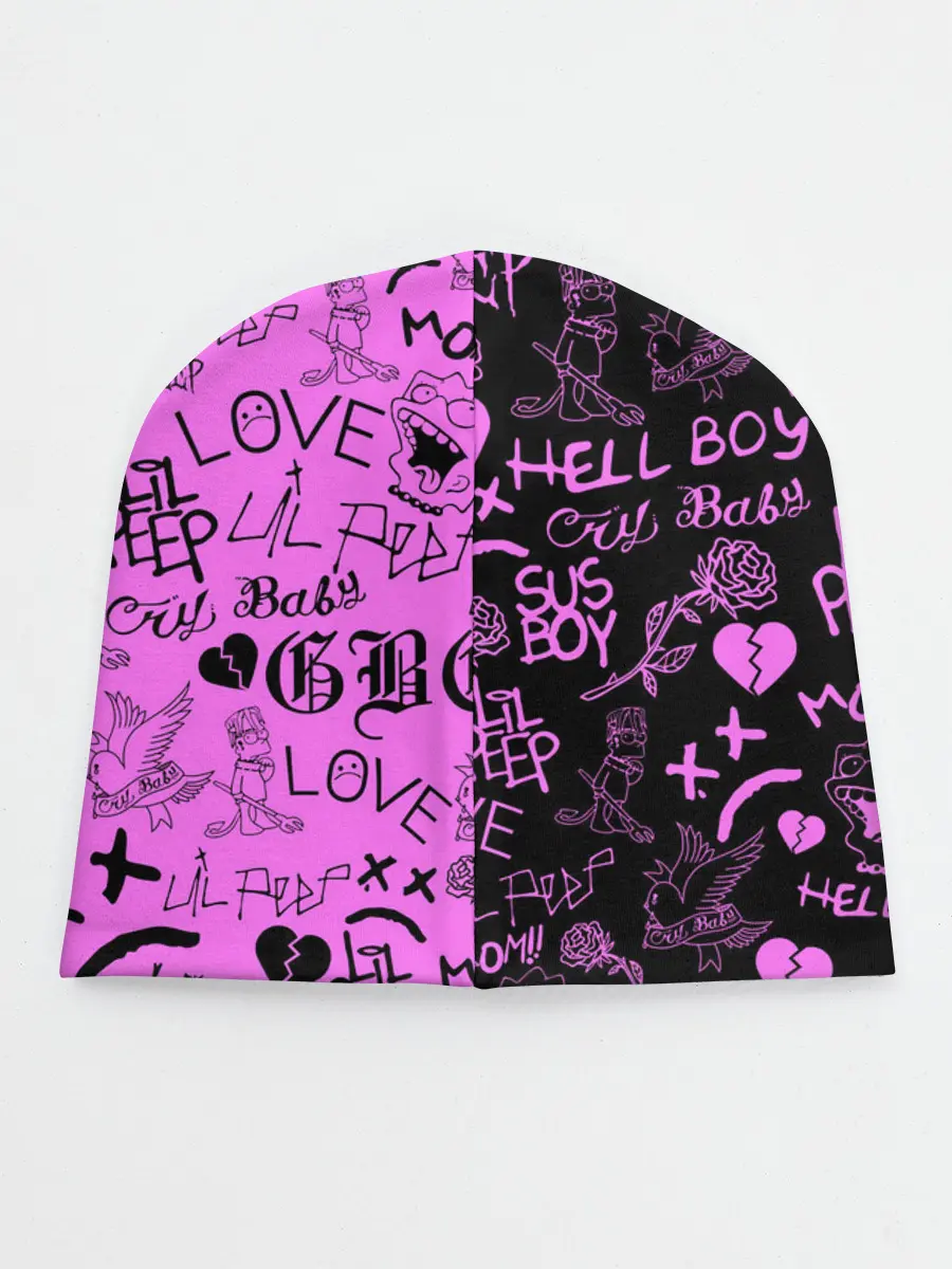 Детская шапка / LIL PEEP LOGOBOMBING BLACK PINK