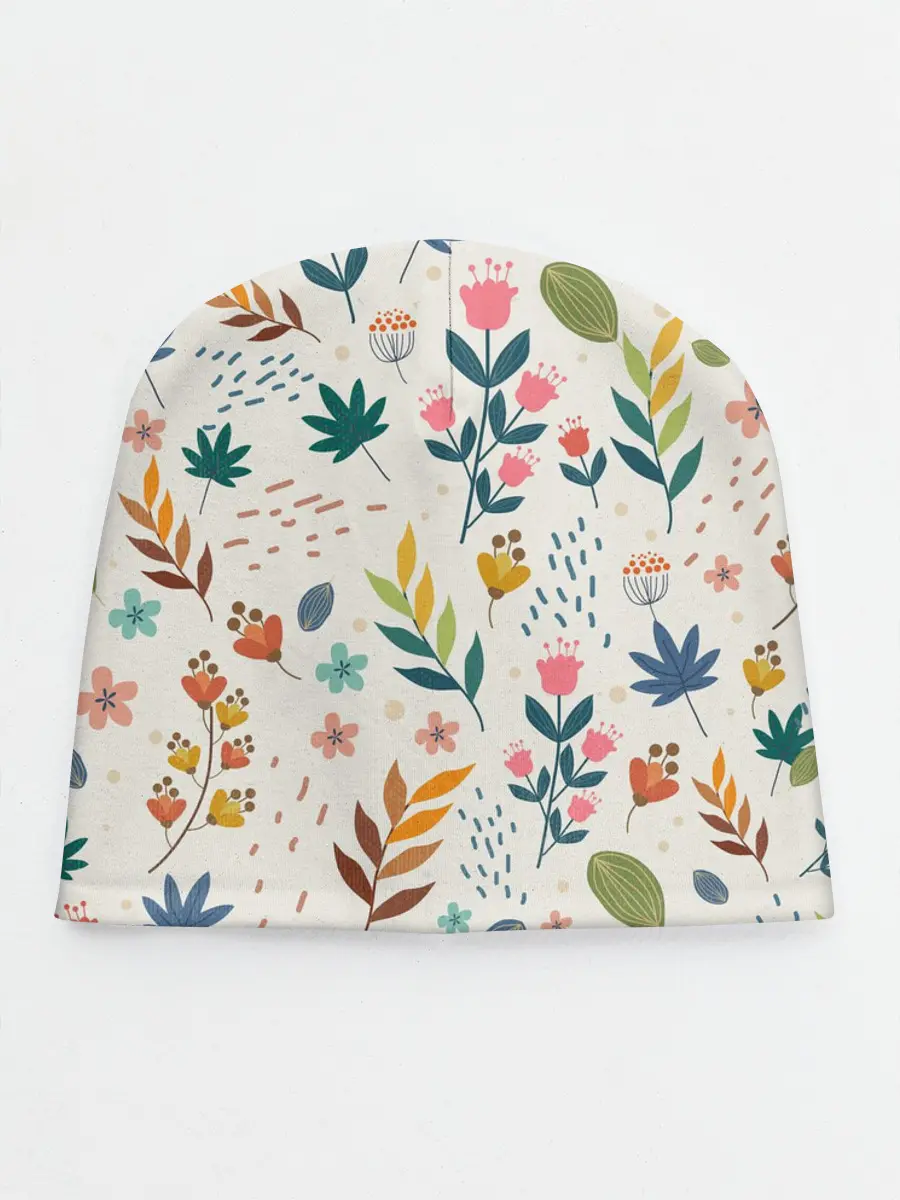Детская шапка / Цветочный орнамент