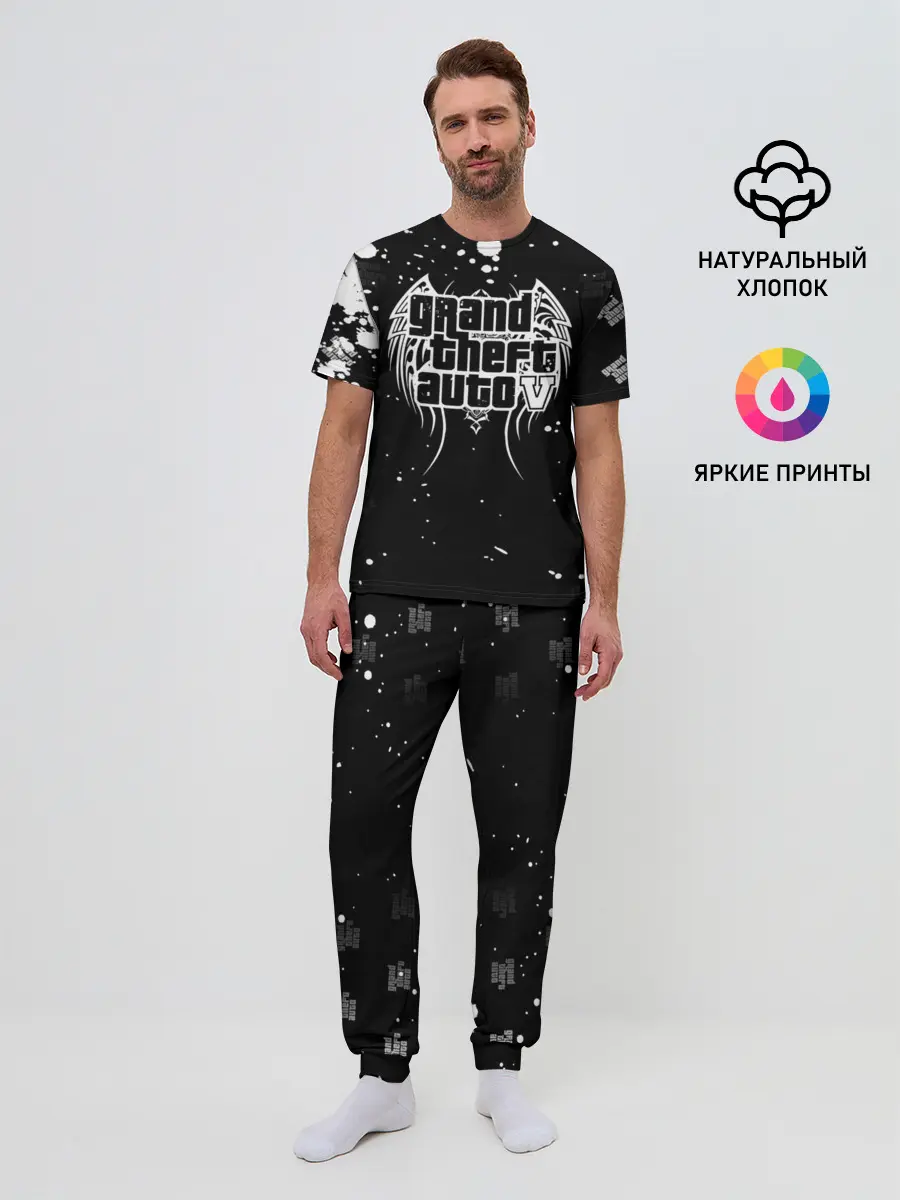 Мужская пижама с брюками / Grand Theft Auto крылья