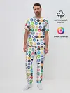 Мужская пижама с брюками / BITCOIN PATTERN | БИТКОИН