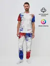 Мужская пижама с брюками / BLUE WHITE & RED
