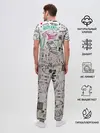 Мужская пижама с брюками / учеба узор