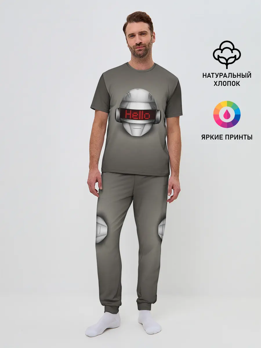 Мужская пижама с брюками / Daft Punk | Hello