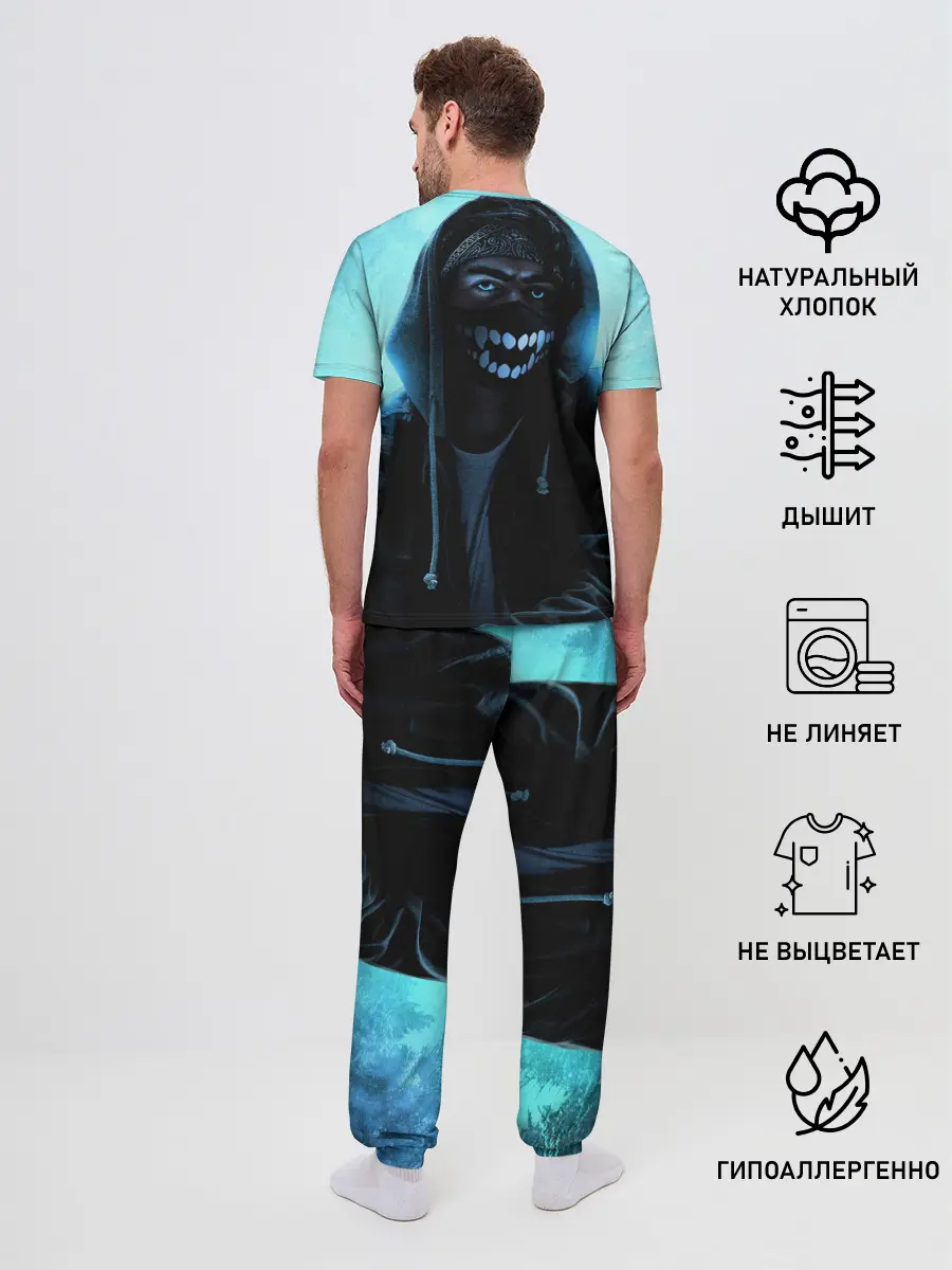 Мужская пижама с брюками / Парень в маске