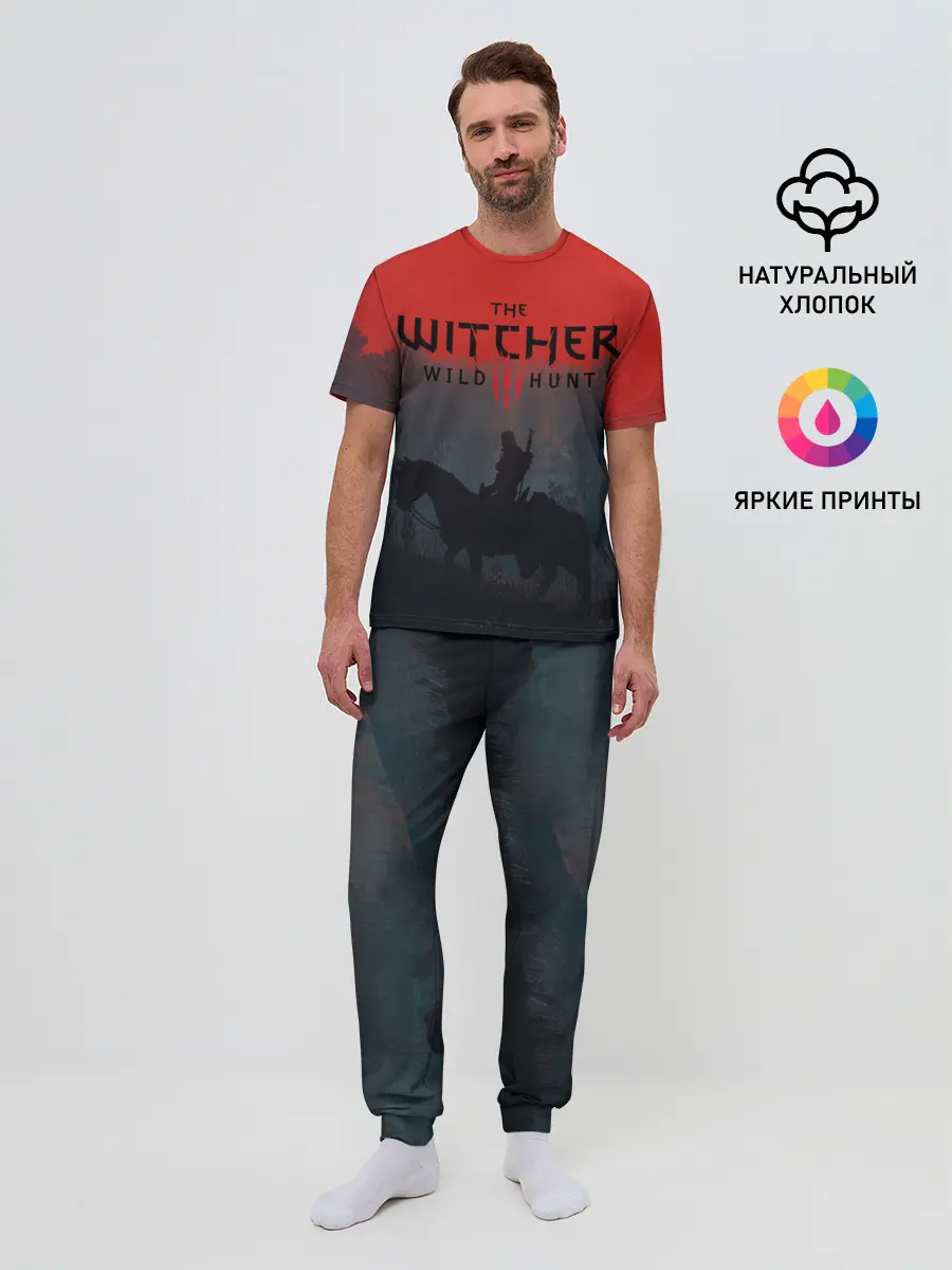 Мужская пижама с брюками / На плотве | Ведьмак