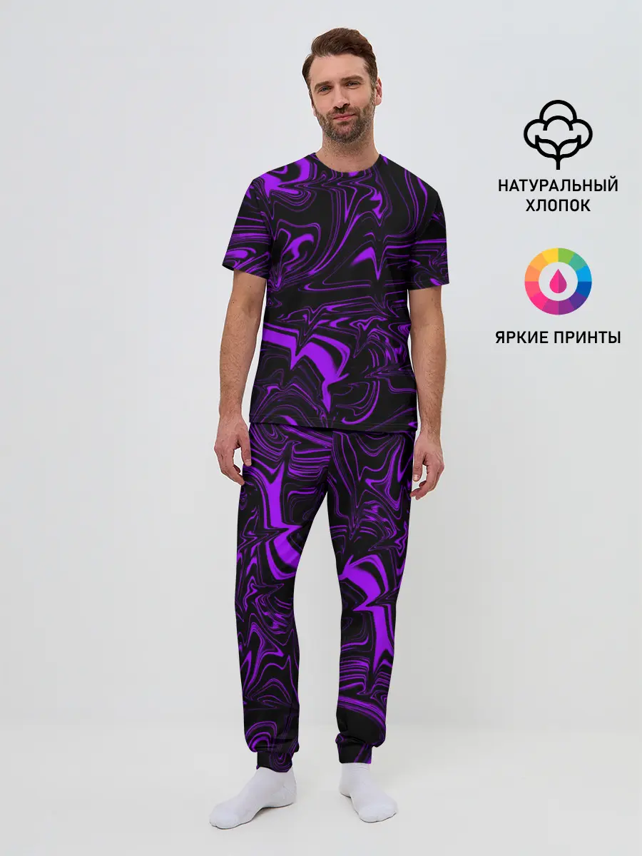 Мужская пижама с брюками / Жидкий градиент