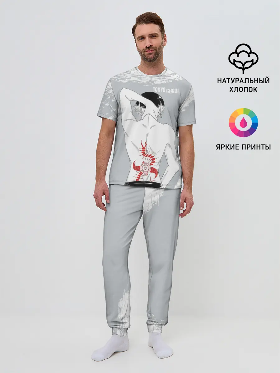 Мужская пижама с брюками / Sasaki kagune tattoo