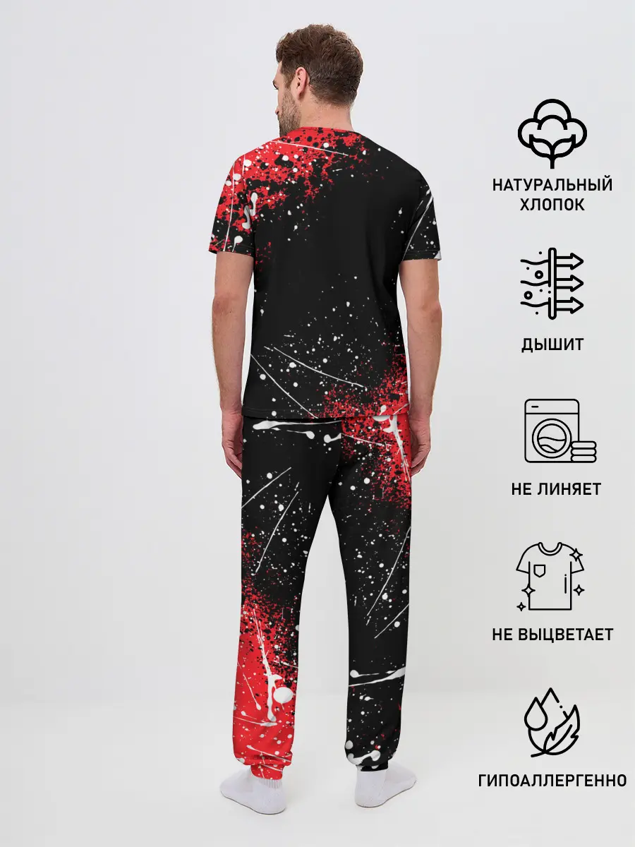 Мужская пижама с брюками / САКУРА | SAKURA | ВИШНЯ