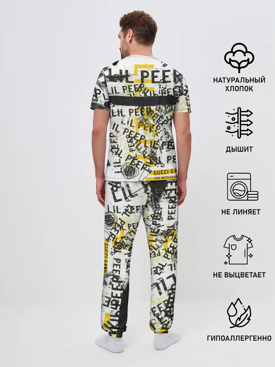 Мужская пижама с брюками / LIL PEEP Vintage Graffiti Wall