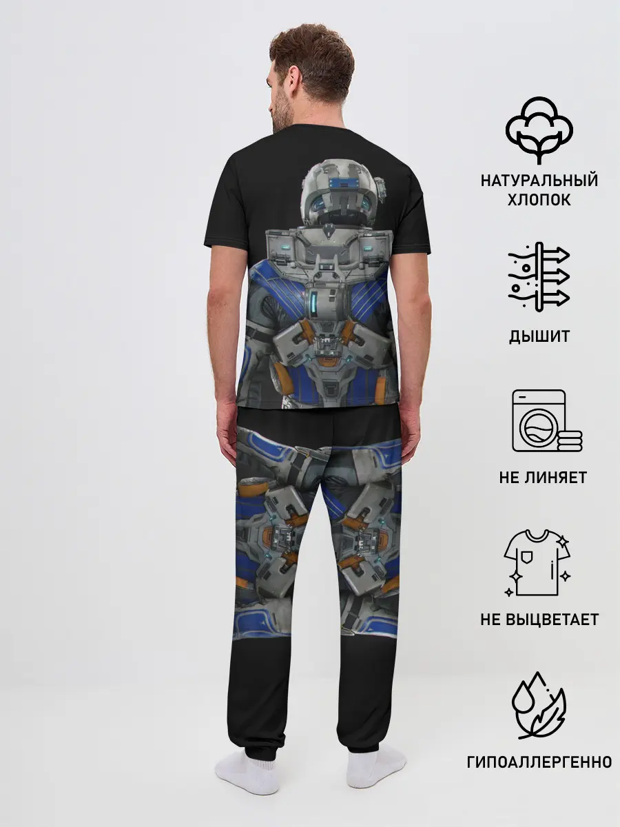 Мужская пижама с брюками / масс эффект