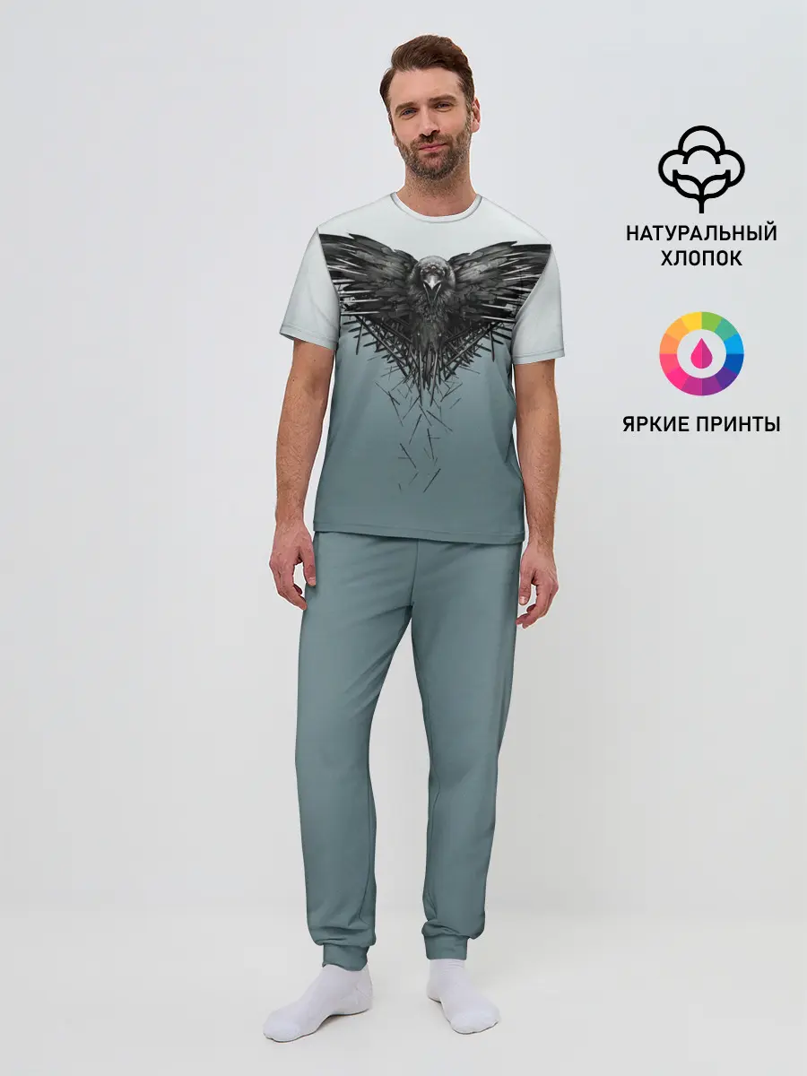 Мужская пижама с брюками / Crow