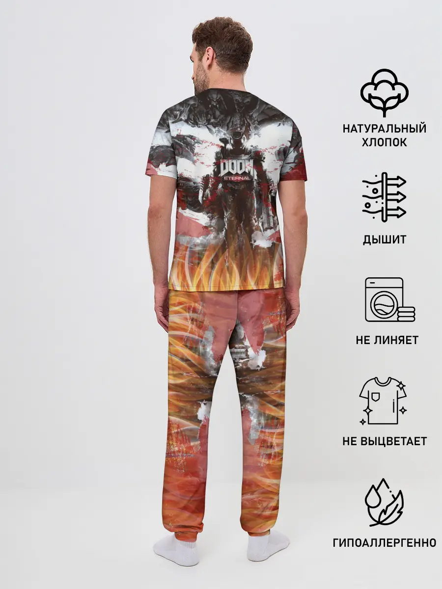 Мужская пижама с брюками / Doom Ethernal Ancient Gods