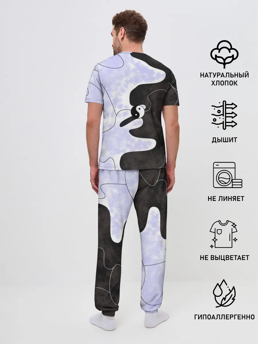 Мужская пижама с брюками / Инь-Янь