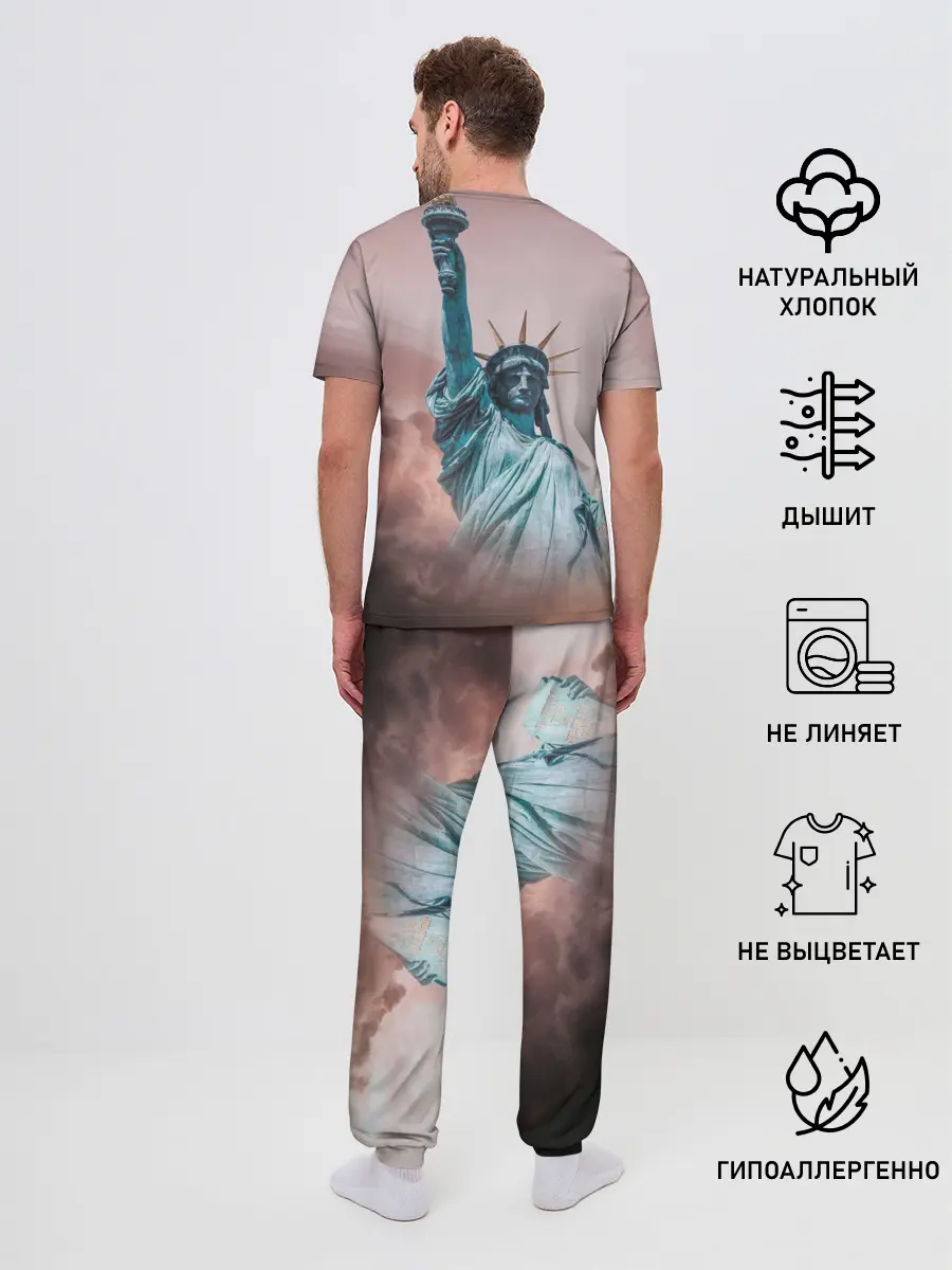 Мужская пижама с брюками / Статуя свободы