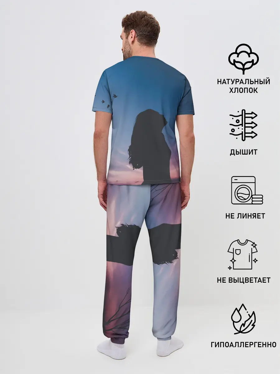 Мужская пижама с брюками / Девушка